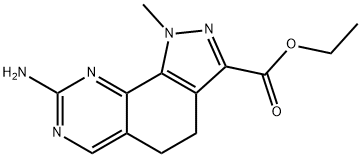 ethyl 8-amino-1-methyl-4,5-dihydro-1H-pyrazolo[4,3-h]quinazoline-3-carboxylate Struktur