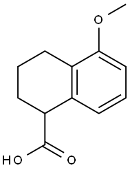 5-Methoxy-1,2,3,4-tetrahydronaphthalene-1-carboxylic acid 化学構造式