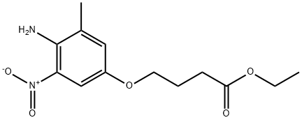 ethyl 4-(4-amino-3-methyl-5-nitrophenoxy)butanoate Structure