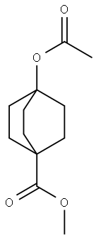 methyl 4-acetoxybicyclo[2.2.2]octane-1-carboxylate Struktur