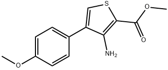 3-Amino-4-(4-methoxy-phenyl)-thiophene-2-carboxylic acid methyl ester Struktur