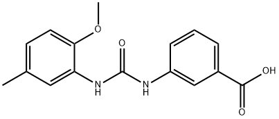 3-(3-(2-methoxy-5-methylphenyl)ureido)benzoic acid Structure