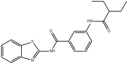 825596-98-3 N-(1,3-benzothiazol-2-yl)-3-[(2-ethylbutanoyl)amino]benzamide