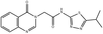 2-(4-oxoquinazolin-3(4H)-yl)-N-[5-(propan-2-yl)-1,3,4-thiadiazol-2-yl]acetamide 结构式