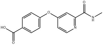 4-[[2-[(methylamino)carbonyl]-4-pyridinyl]oxy]Benzoic acid Struktur