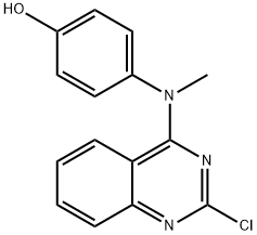 2-chloro-N-(4-hydroxyphenyl)-N-methylquinazolin-4-amine 化学構造式