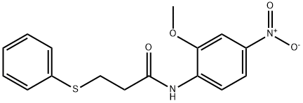 N-(2-methoxy-4-nitrophenyl)-3-(phenylsulfanyl)propanamide Structure