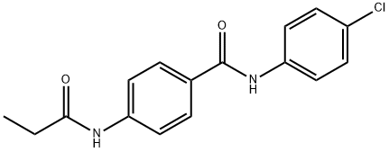 N-(4-chlorophenyl)-4-(propanoylamino)benzamide 化学構造式