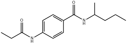 N-(pentan-2-yl)-4-(propanoylamino)benzamide 化学構造式