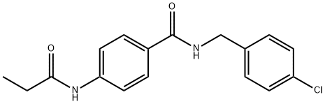 N-(4-chlorobenzyl)-4-(propanoylamino)benzamide Structure