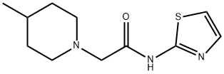 2-(4-methyl-1-piperidinyl)-N-(1,3-thiazol-2-yl)acetamide Structure