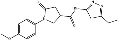 N-(5-ethyl-1,3,4-thiadiazol-2-yl)-1-(4-methoxyphenyl)-5-oxopyrrolidine-3-carboxamide|