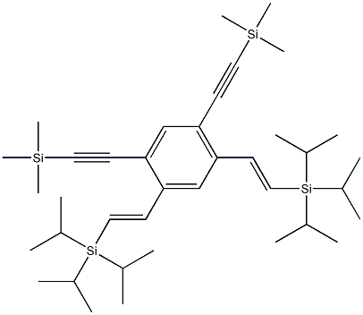 Silane,  [[4,6-bis[(trimethylsilyl)ethynyl]-1,3-phenylene]di-2,1-ethynediyl]bis[tris(1-  methylethyl)- Structure