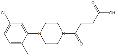 4-(4-(5-chloro-2-methylphenyl)piperazin-1-yl)-4-oxobutanoic acid 化学構造式