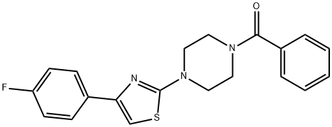 1-benzoyl-4-[4-(4-fluorophenyl)-1,3-thiazol-2-yl]piperazine 化学構造式