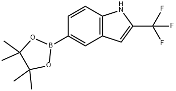 2-trifluoromethyl-5-(4,4,5,5-tetramethyl-1,3,2-dioxaborolan-2-yl)-1H-indole, 837392-61-7, 结构式