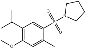 2-isopropyl-5-methyl-4-(1-pyrrolidinylsulfonyl)phenyl methyl ether Structure