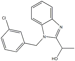 1-[1-(3-chlorobenzyl)-1H-benzimidazol-2-yl]ethanol 化学構造式