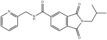 2-(2-methylpropyl)-1,3-dioxo-N-(pyridin-2-ylmethyl)-2,3-dihydro-1H-isoindole-5-carboxamide|