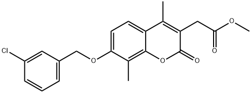 methyl {7-[(3-chlorobenzyl)oxy]-4,8-dimethyl-2-oxo-2H-chromen-3-yl}acetate|