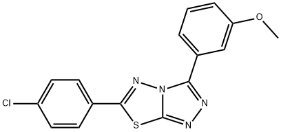 3-[6-(4-chlorophenyl)[1,2,4]triazolo[3,4-b][1,3,4]thiadiazol-3-yl]phenyl methyl ether Structure