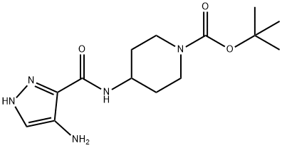 4-[(4-amino-1H-pyrazole-3-carbonyl)amino]piperidine-1-carboxylic acid tert-butyl ester|844443-81-8