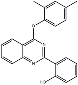2-[4-(2,4-dimethylphenoxy)quinazolin-1-ium-2-yl]phenolate Structure