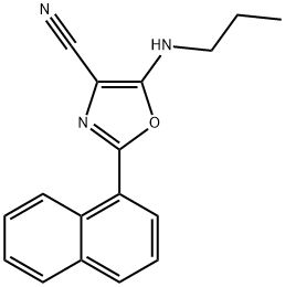 2-(naphthalen-1-yl)-5-(propylamino)-1,3-oxazole-4-carbonitrile 结构式