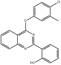 2-[4-(4-chloro-3-methylphenoxy)-2-quinazolinyl]phenol Structure