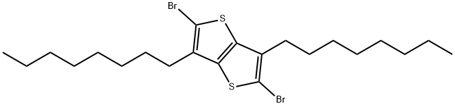2,5-dibromo-3,6-dioctyl-Thieno[3,2-b]thiophene Structure