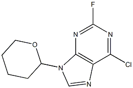 6-Chloro-2-fluoro-9-tetrahydropyranylpurine Structure