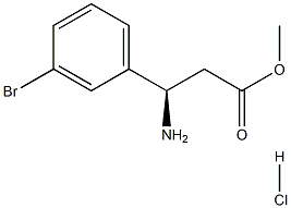 METHYL (3R)-3-AMINO-3-(3-BROMOPHENYL)PROPANOATE HYDROCHLORIDE Structure