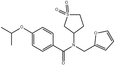 N-(1,1-dioxidotetrahydrothiophen-3-yl)-N-(furan-2-ylmethyl)-4-(propan-2-yloxy)benzamide Structure