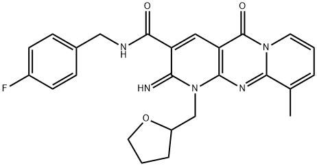 N-(4-fluorobenzyl)-2-imino-10-methyl-5-oxo-1-(tetrahydro-2-furanylmethyl)-1,5-dihydro-2H-dipyrido[1,2-a:2,3-d]pyrimidine-3-carboxamide Structure
