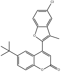 6-tert-butyl-4-(5-chloro-3-methyl-1-benzofuran-2-yl)-2H-chromen-2-one|