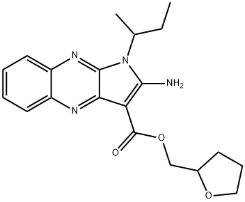 (tetrahydrofuran-2-yl)methyl 2-amino-1-(sec-butyl)-1H-pyrrolo[2,3-b]quinoxaline-3-carboxylate,847047-76-1,结构式