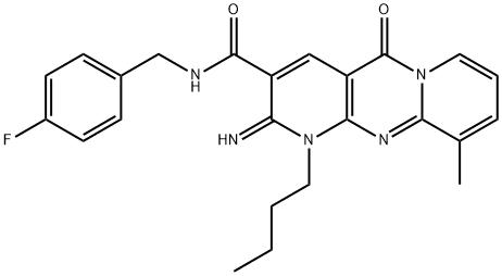 1-butyl-N-(4-fluorobenzyl)-2-imino-10-methyl-5-oxo-1,5-dihydro-2H-dipyrido[1,2-a:2,3-d]pyrimidine-3-carboxamide Structure