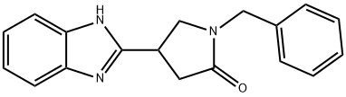 4-(1H-Benzoimidazol-2-yl)-1-benzyl-pyrrolidin-2-one 化学構造式