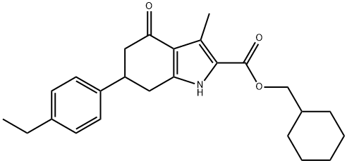 cyclohexylmethyl 6-(4-ethylphenyl)-3-methyl-4-oxo-4,5,6,7-tetrahydro-1H-indole-2-carboxylate|