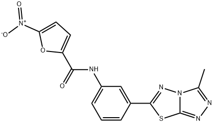 N-[3-(3-methyl[1,2,4]triazolo[3,4-b][1,3,4]thiadiazol-6-yl)phenyl]-5-nitrofuran-2-carboxamide Structure