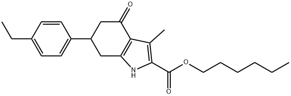 hexyl 6-(4-ethylphenyl)-3-methyl-4-oxo-4,5,6,7-tetrahydro-1H-indole-2-carboxylate|