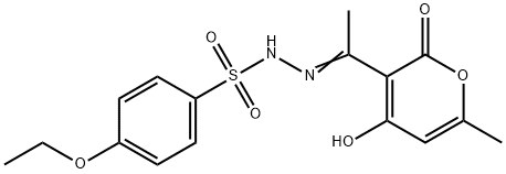 (E)-4-ethoxy-N'-(1-(4-hydroxy-6-methyl-2-oxo-2H-pyran-3-yl)ethylidene)benzenesulfonohydrazide Structure