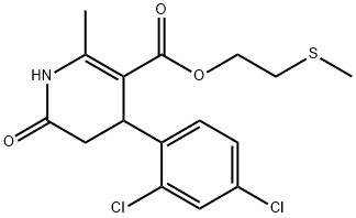 2-(methylthio)ethyl 4-(2,4-dichlorophenyl)-2-methyl-6-oxo-1,4,5,6-tetrahydropyridine-3-carboxylate,847509-29-9,结构式
