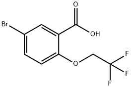 4-溴-2-(2,2,2-三氟乙烷氧基)苯甲酸, 847786-18-9, 结构式