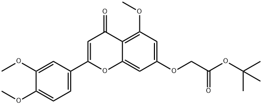 Acetic acid, 2-[[2-(3,4-dimethoxyphenyl)-5-methoxy-4-oxo-4H-1-benzopyran-7-yl]oxy]-, 1,1-dimethylethyl ester