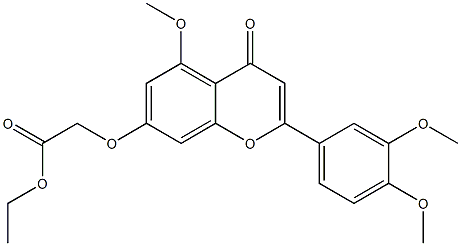 Acetic acid, 2-[[2-(3,4-dimethoxyphenyl)-5-methoxy-4-oxo-4H-1-benzopyran-7-yl]oxy]-, ethyl ester