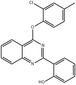 2-[4-(2-chloro-4-methylphenoxy)-2-quinazolinyl]phenol Structure