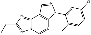 7-(5-chloro-2-methylphenyl)-2-ethyl-7H-pyrazolo[4,3-e][1,2,4]triazolo[1,5-c]pyrimidine 结构式