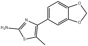 4-(1,3-benzodioxol-5-yl)-5-methyl-1,3-thiazol-2-amine 化学構造式
