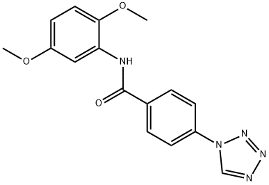 N-(2,5-dimethoxyphenyl)-4-(1H-tetrazol-1-yl)benzamide Struktur